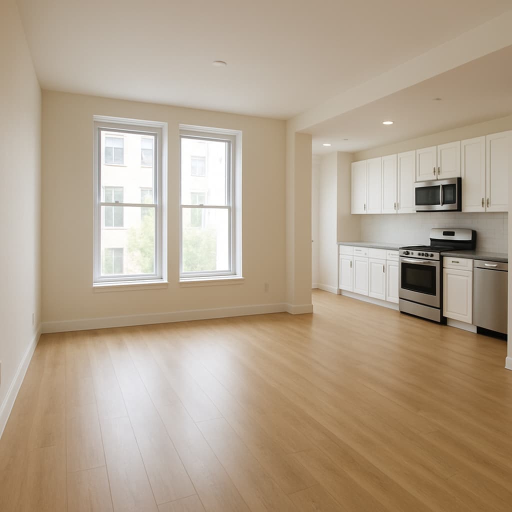 Empty, clean apartment ready for new tenants